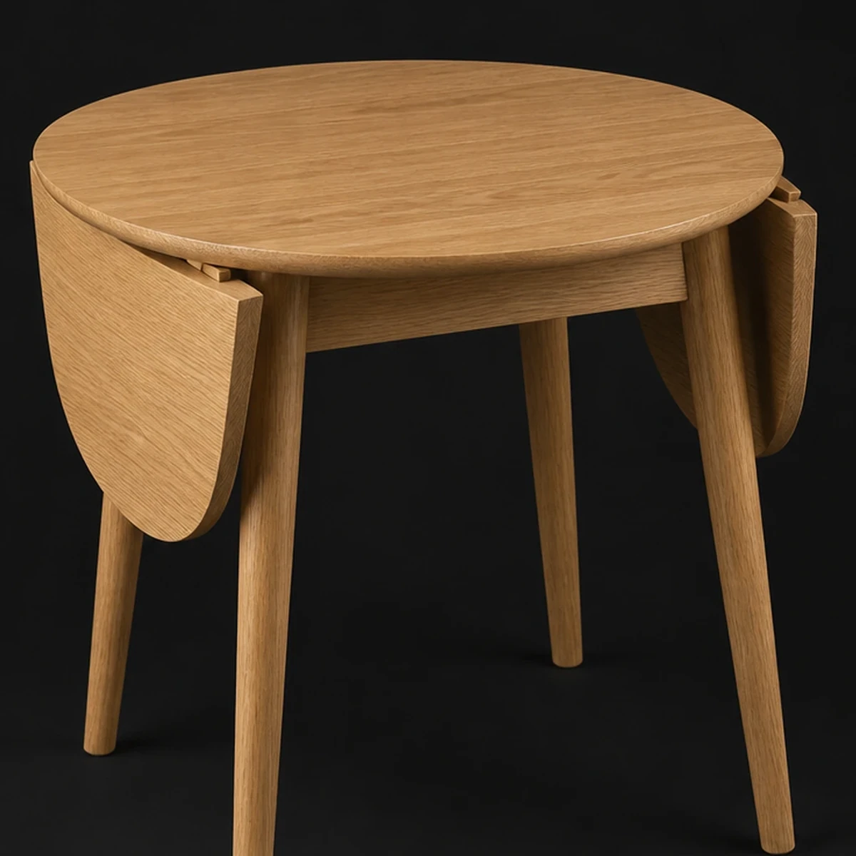 Drop Leaf Bistro Table, 32 Inches Wide, close detail of material and construction