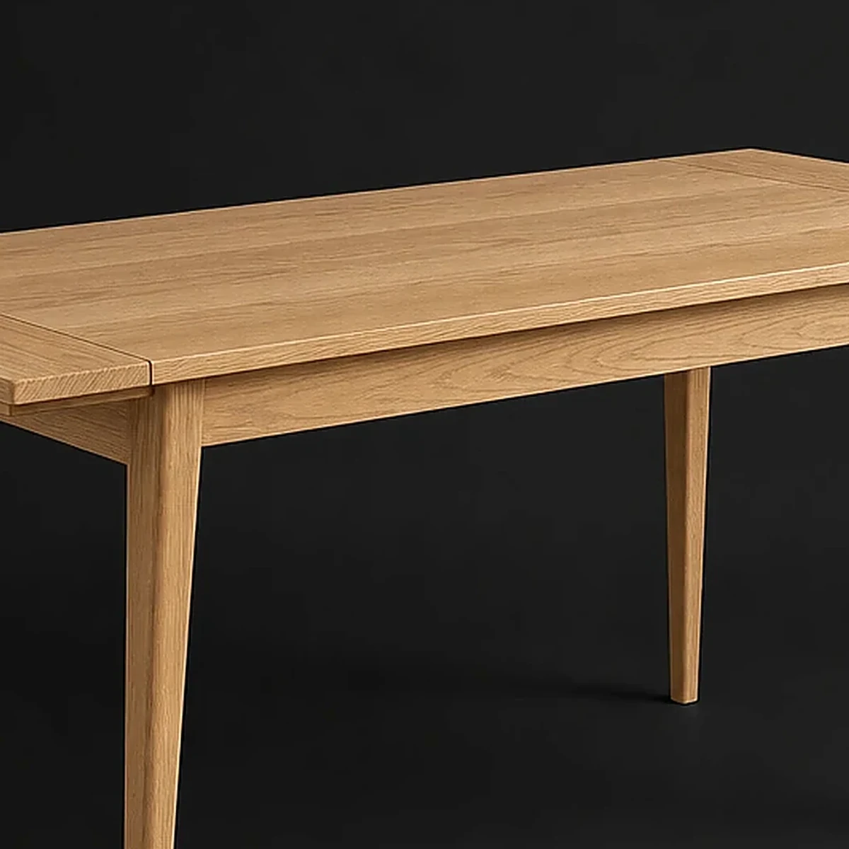 Extendable Dining Table, 52 to 70 Inches, close detail of material and construction