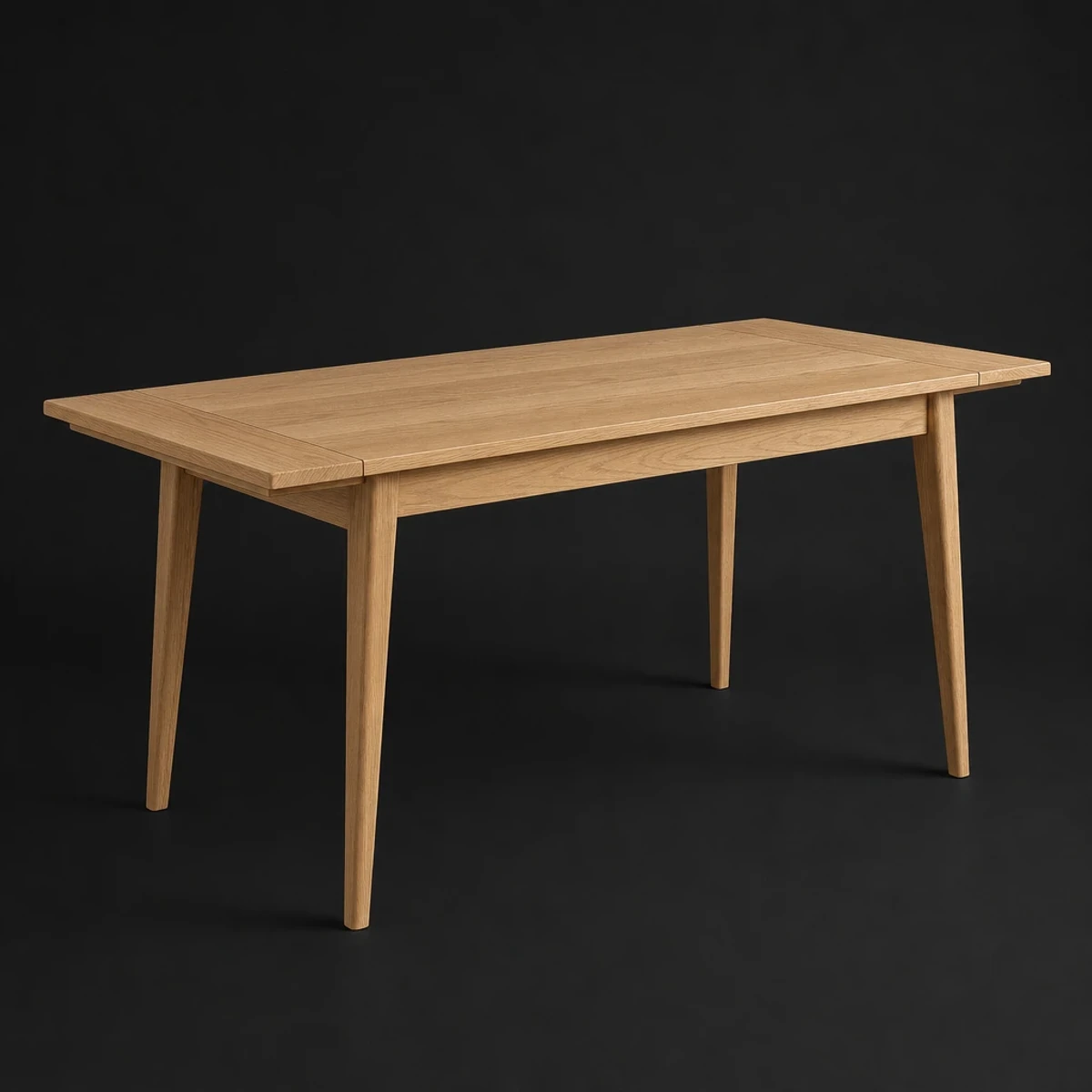Extendable Dining Table, 52 to 70 Inches, full studio view