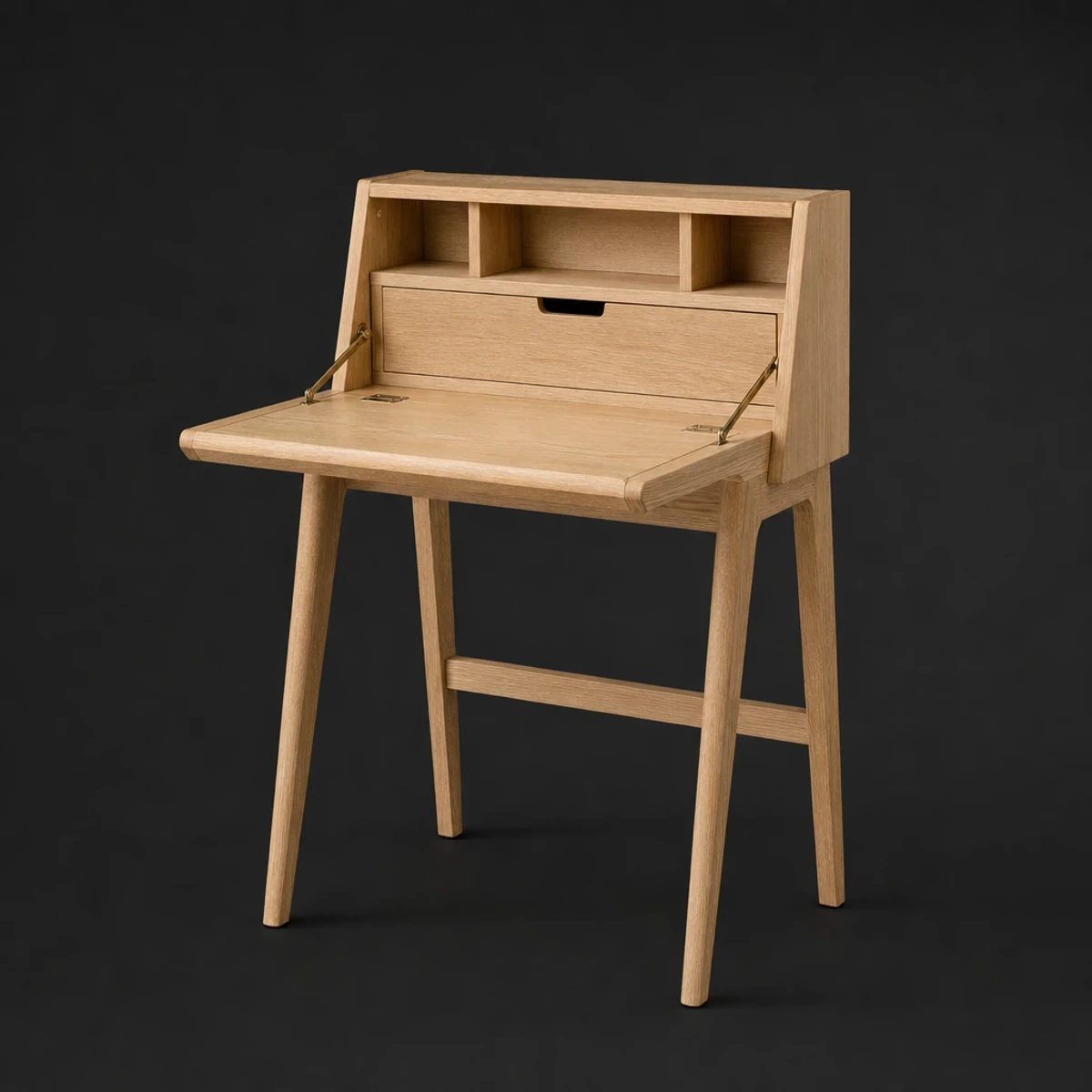 Foldaway Compact Desk, 38 Inches Wide, full studio view