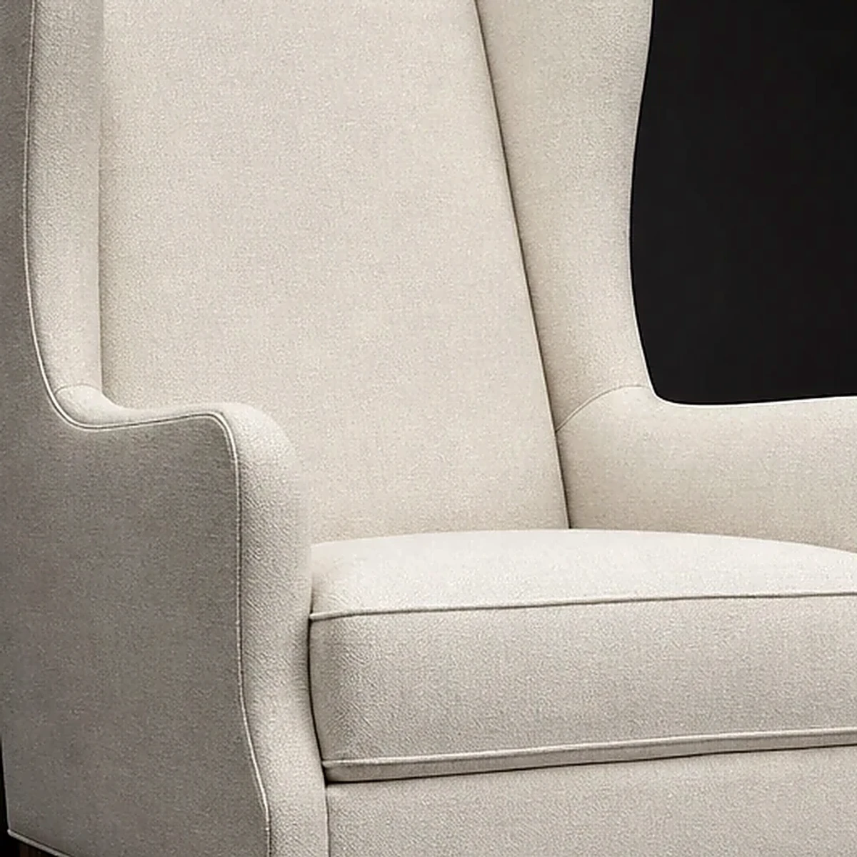 High Back Reading Chair, 32 Inches Wide, close detail of material and construction