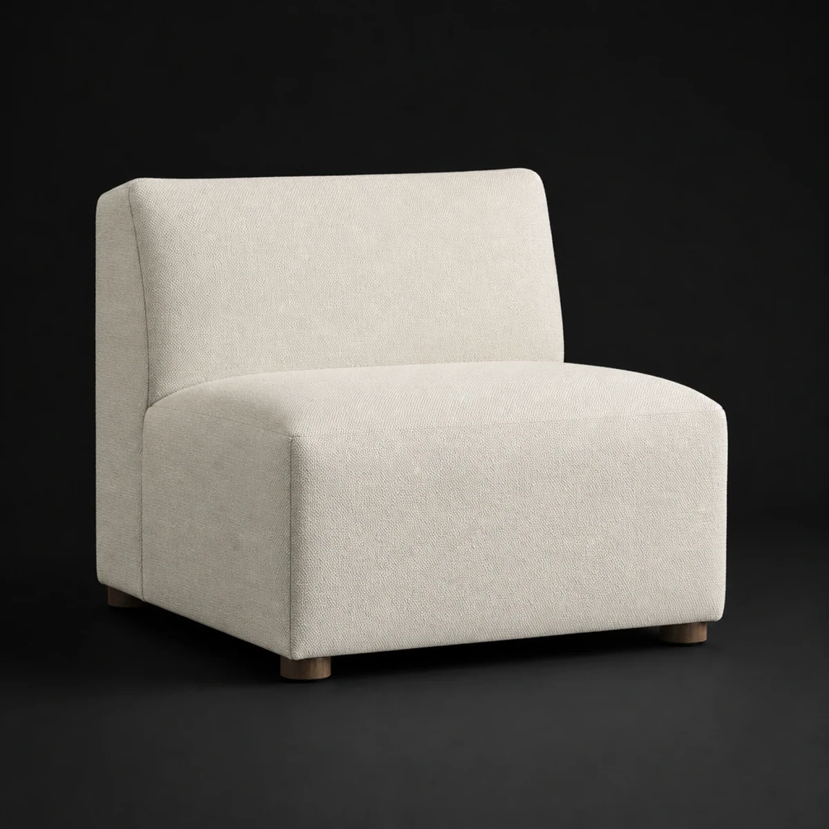 Modular Armless Seat, 30 Inches Wide, full studio view