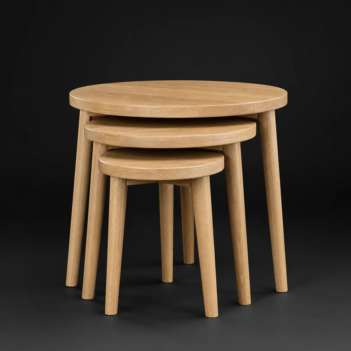 Nesting Side Tables, Set of 3, full studio view