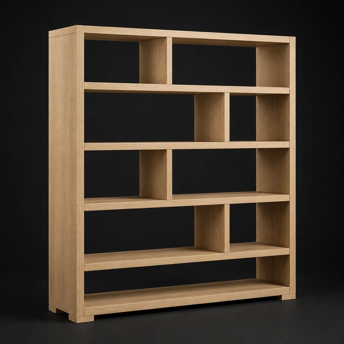 Open Room Divider Shelf, 62 Inches Tall, full studio view