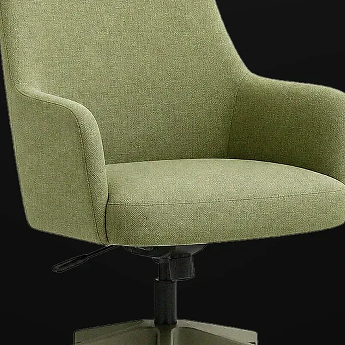 Quietback Upholstered Desk Chair, close detail of material and construction