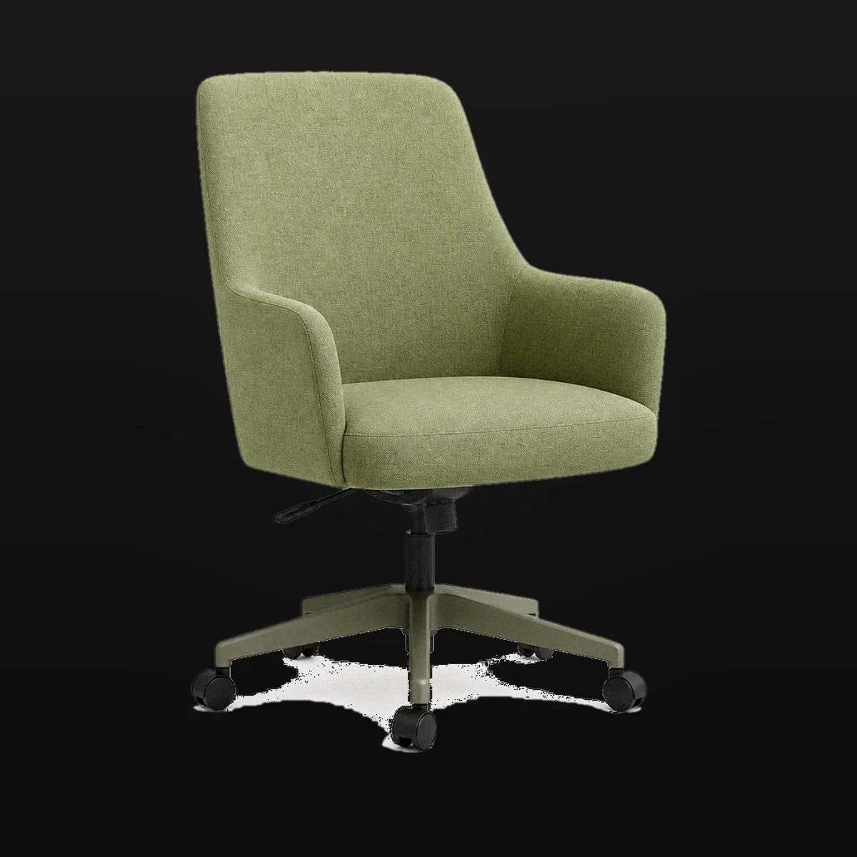 Quietback Upholstered Desk Chair, full studio view