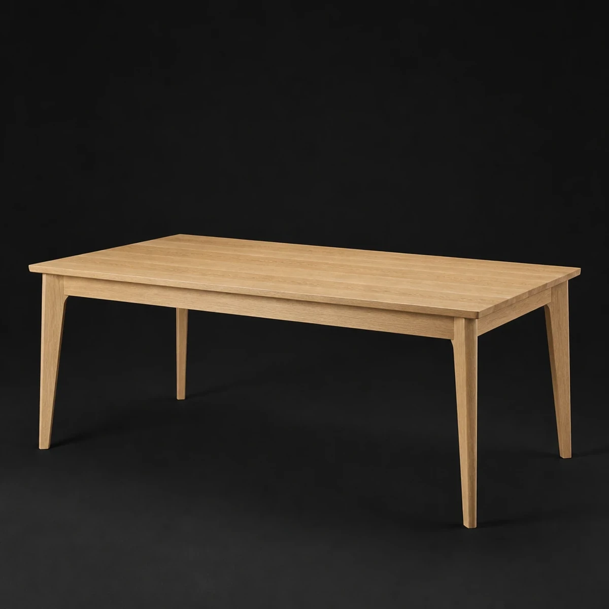 Rectangular Dining Table, 72 Inches Wide, full studio view