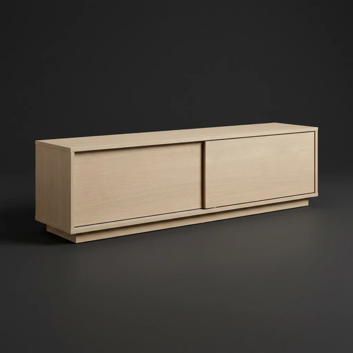 Sliding Door Media Console, 72 Inches Wide, full studio view