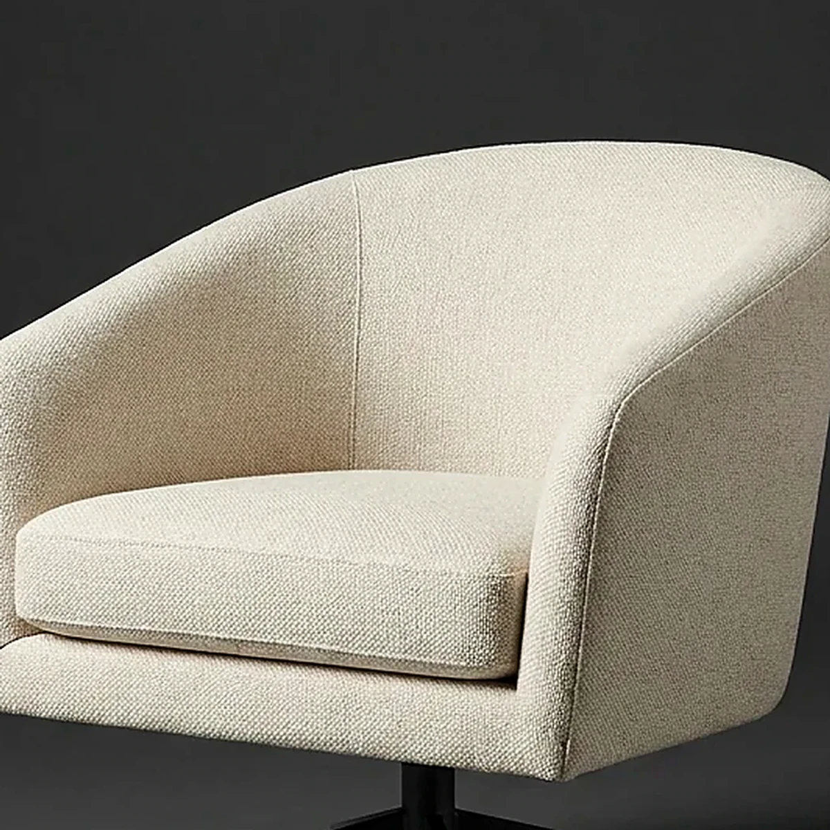 Swivel Accent Chair, 31 Inches Wide, close detail of material and construction