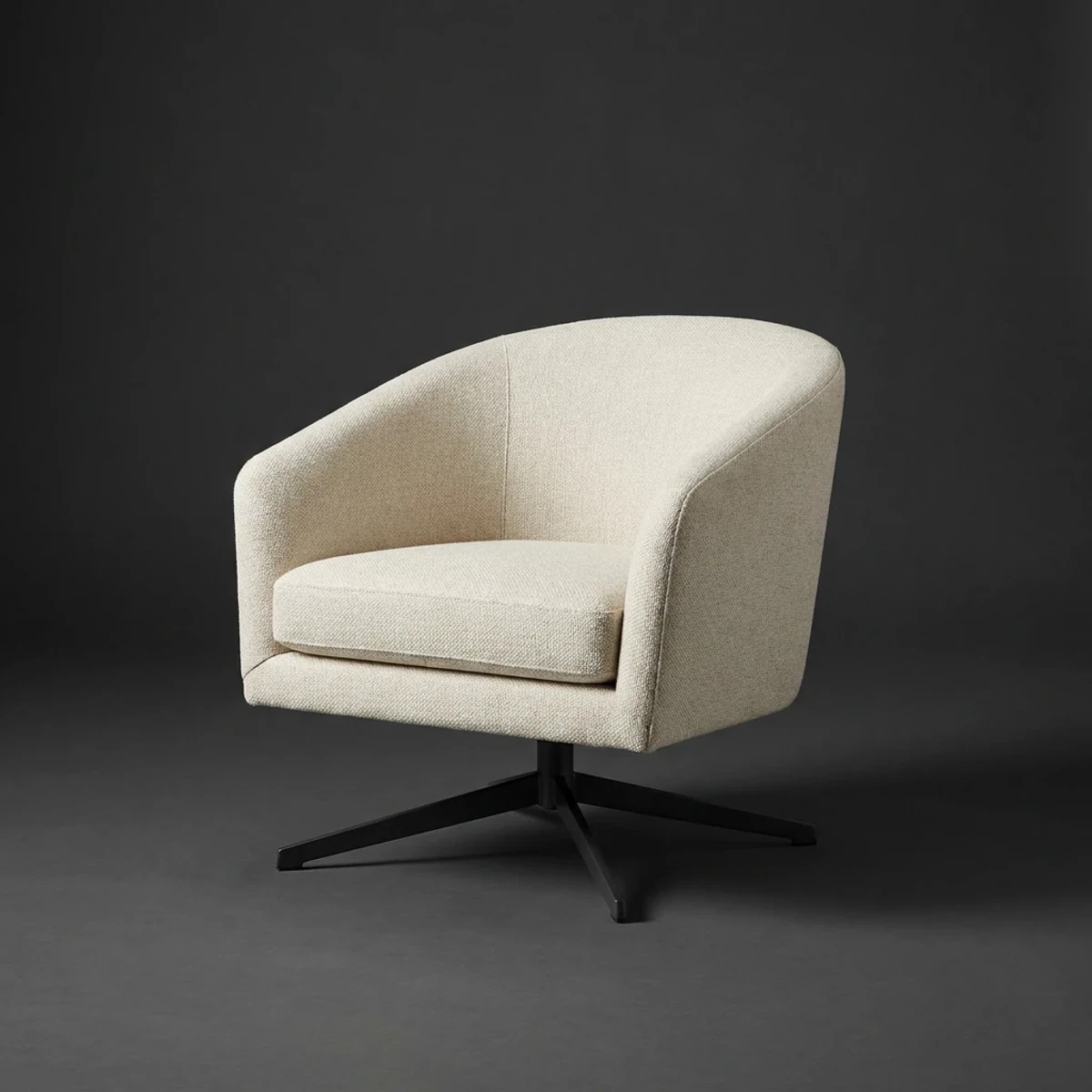 Swivel Accent Chair, 31 Inches Wide, full studio view