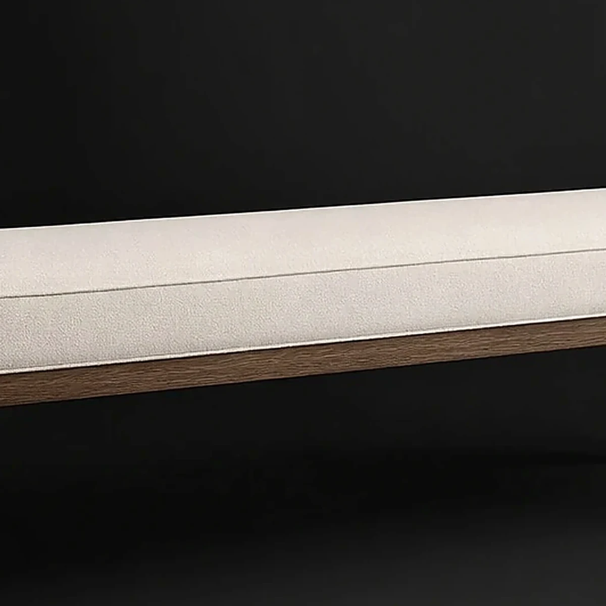 Upholstered Dining Bench, 54 Inches Wide, close detail of material and construction