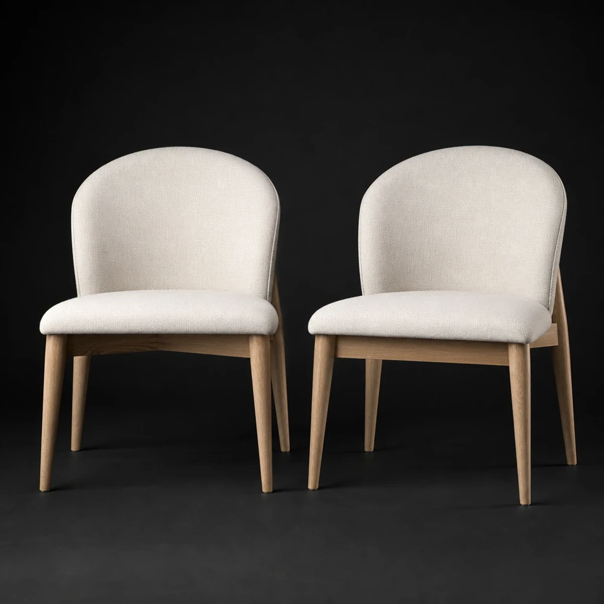 Upholstered Dining Chairs, Set of 2, full studio view