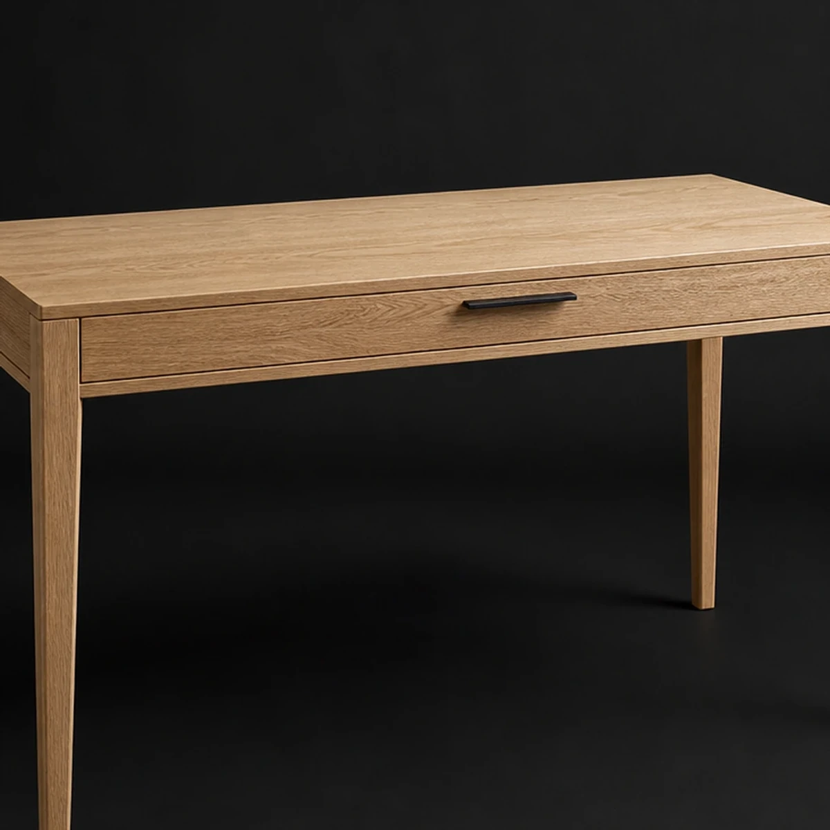 Writing Desk with Drawer, 48 Inches Wide, close detail of material and construction